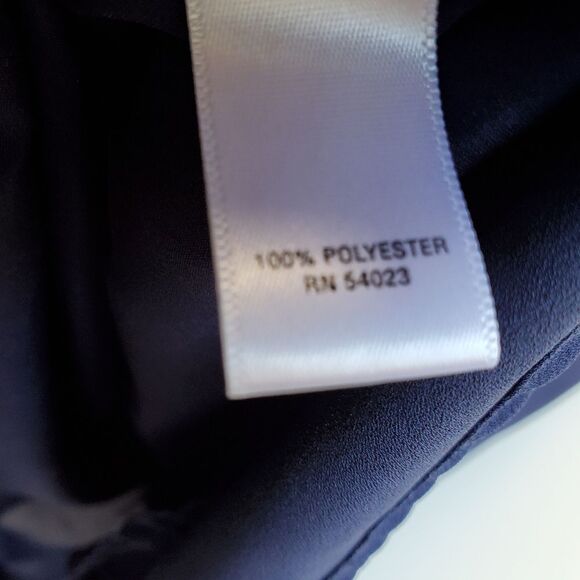 BANANA REPUBLIC back zip Navy Blue + gold muscle sleeveless top M MEDIUM - Picture 6 of 9